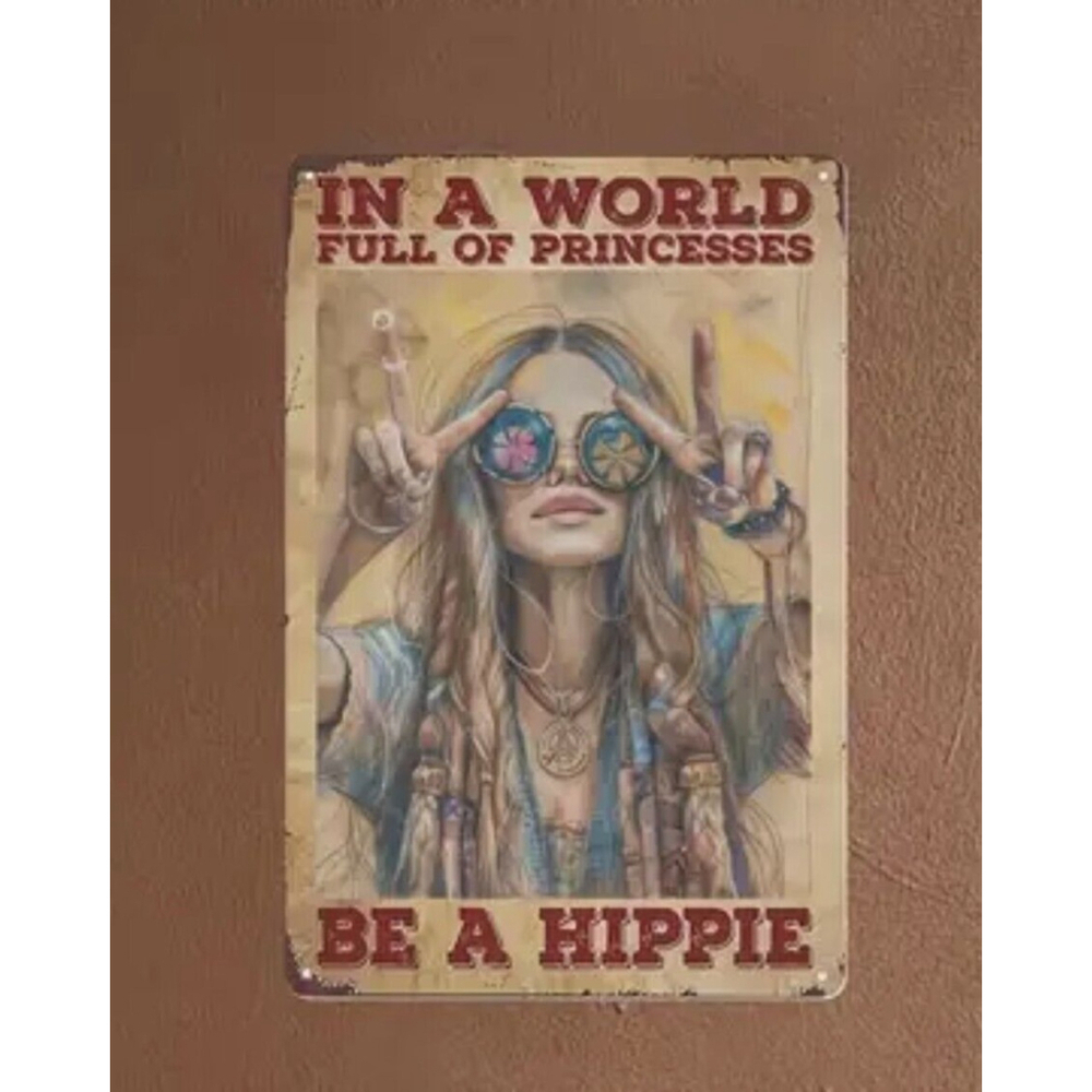 Hippie Memorabilia Peace Sign Home Decor - 1960s Art - Bohemian 1970s decoration - Picture 6 of 6